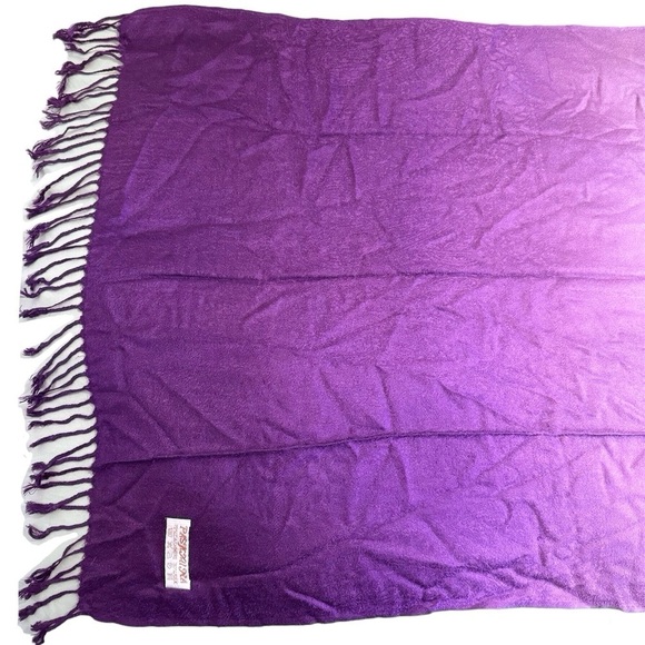 Pashmina Shawl Wrap Cashmere Silk Scarf in Purple/Lavender 26in x 75 in - Picture 6 of 16